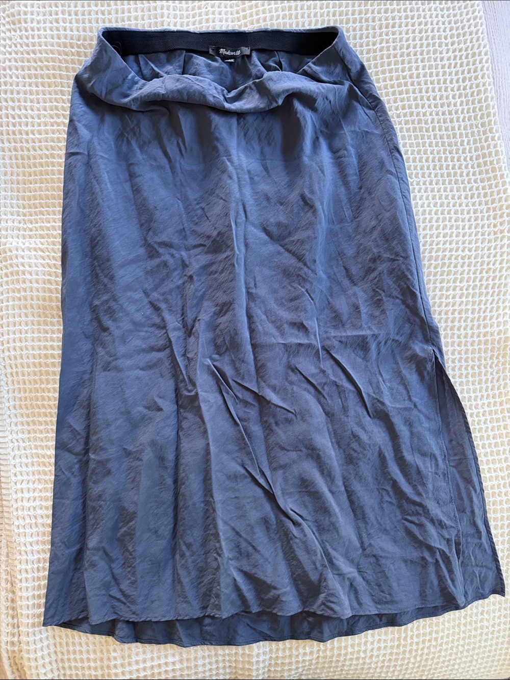 Madewell Light Blue Midi A-Line Skirt